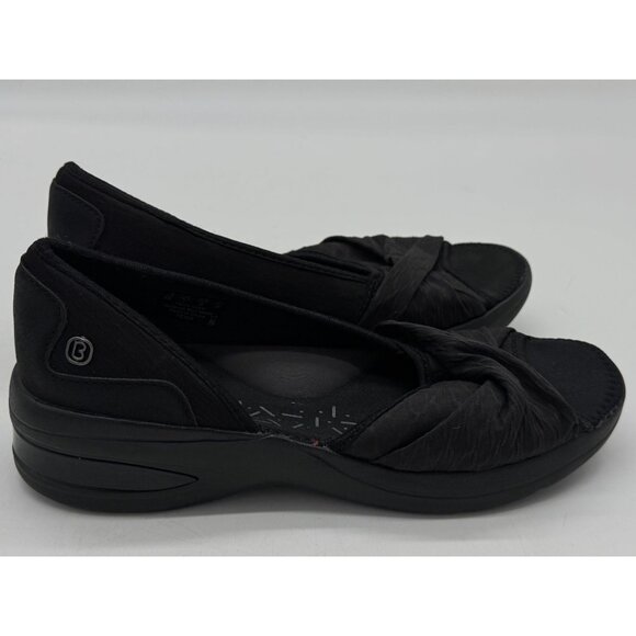 Bzees Womens Remix Sneakers Size 9M Black Slip On Peep Toe Casual Comfort Knot - Picture 9 of 12